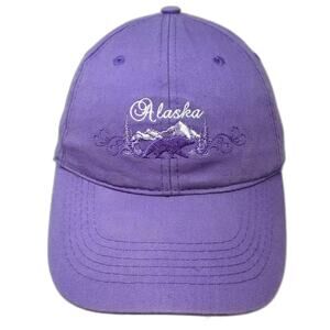 ACE USA Alaska Bear Mountain Purple Baseball Cap OS Hat Embroidered Adjustable
